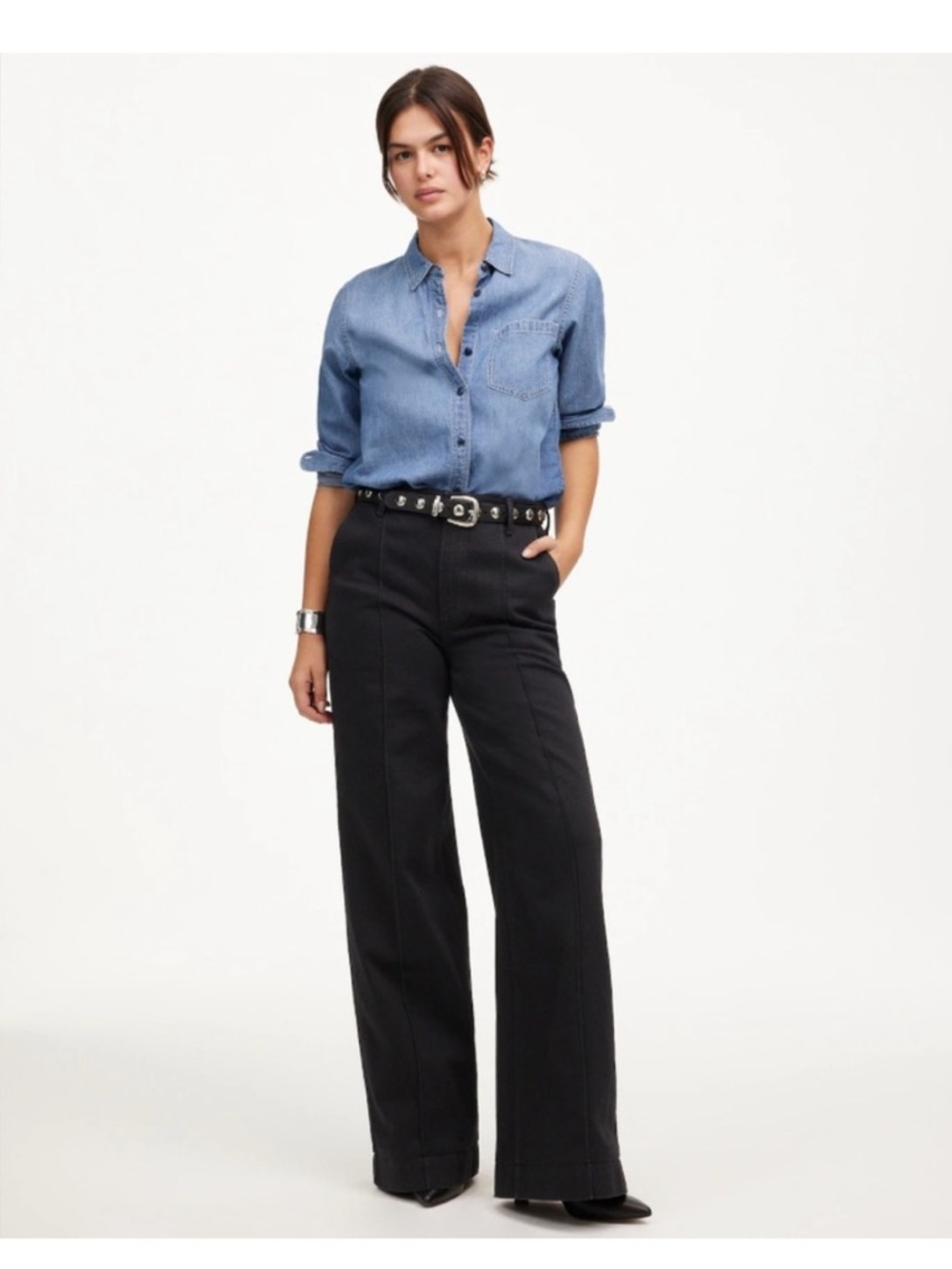 Madewell High Waisted Super Wide Leg Jeans Sz 28
